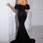 Evening Dress Dress Dress  Ladies Cocktail Sheath Split Black Mermaid